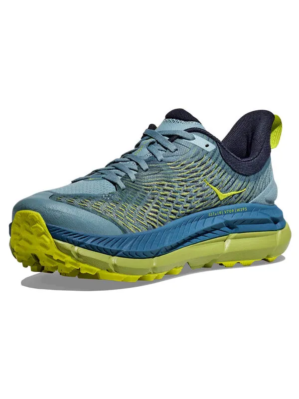 Кроссовки mafate speed 4 'stone blue dark citron' Hoka One One — изображение 4 из 4, синий/темный