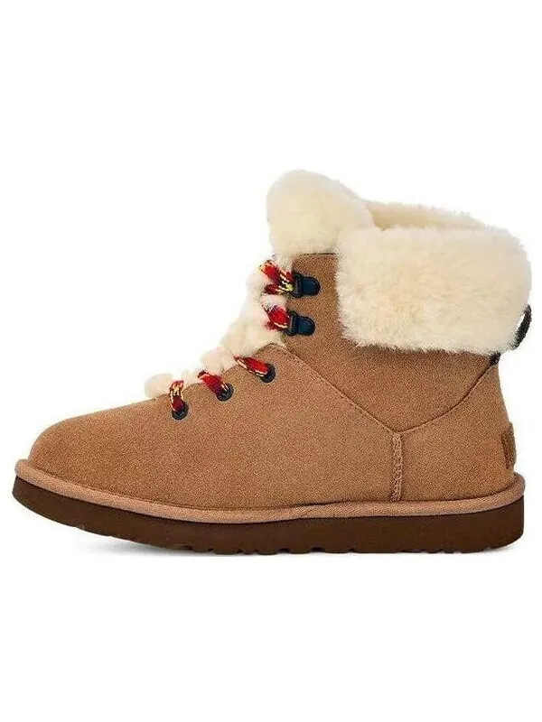 Кроссовки классические мини альпийские кружевные Ugg — изображение 1 из 4, коричневый