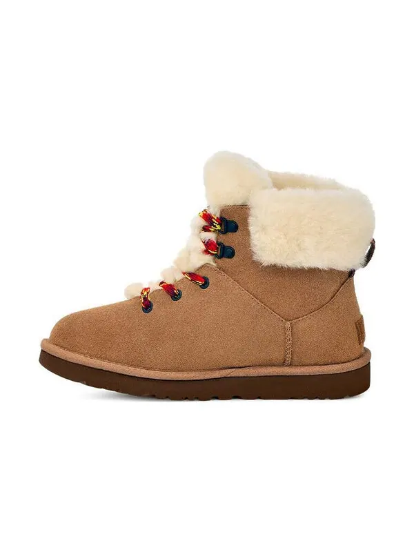 Кроссовки классические мини альпийские кружевные Ugg — изображение 2 из 4, коричневый