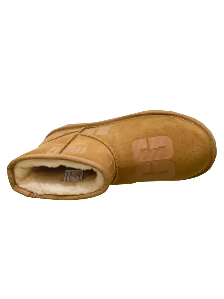 Угги UGG Classic Mini Scatter Graphic 'Chestnut' — изображение 3 из 4, коричневый