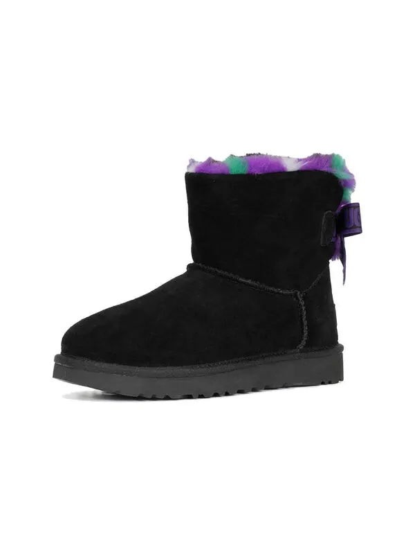 Кроссовки mini bailey bow plaid punk boot 'black purple' Ugg — изображение 2 из 4