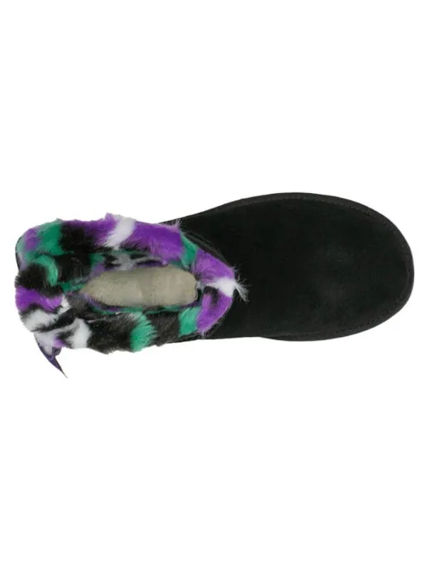 Кроссовки mini bailey bow plaid punk boot 'black purple' Ugg — изображение 4 из 4