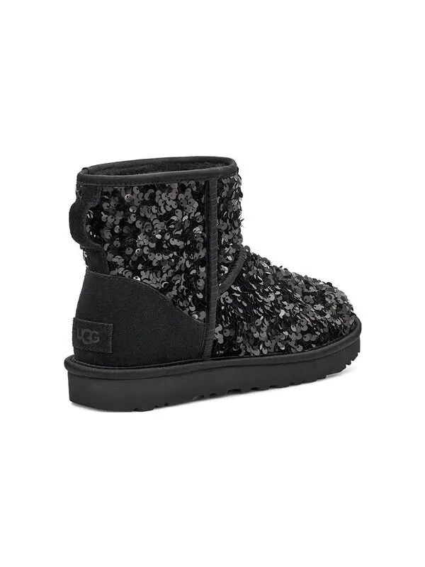Ботинки зимние UGG Classic с крупными пайетками — изображение 4 из 4, черный
