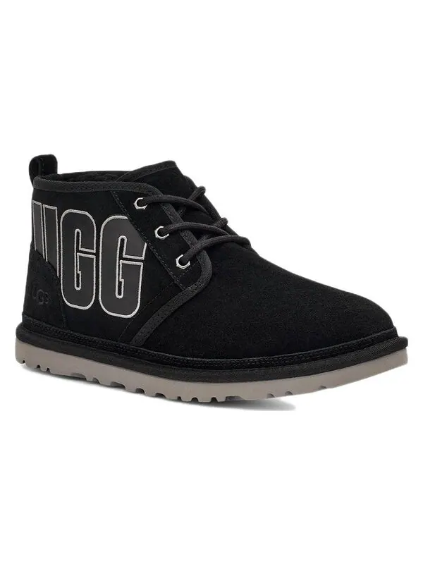 Зимние ботинки мужские Ugg кожаные на шнуровке — изображение 3 из 4, черный