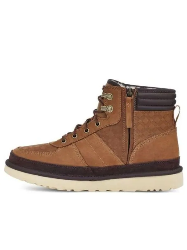 Зимние ботинки мужские Ugg комбинированные на молнии — изображение 1 из 4, коричневый