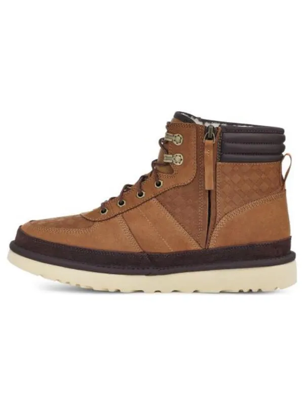 Зимние ботинки мужские Ugg комбинированные на молнии — изображение 2 из 4, коричневый