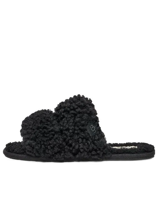 Тапочки maxi curly scuffetta 'black' Ugg — изображение 1 из 4, черный