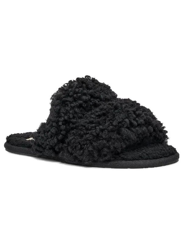 Тапочки maxi curly scuffetta 'black' Ugg — изображение 3 из 4, черный