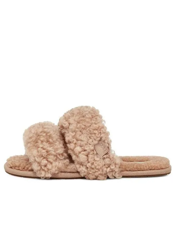 Тапочки maxi curly scuffetta 'sand' Ugg — изображение 1 из 4, бежевый