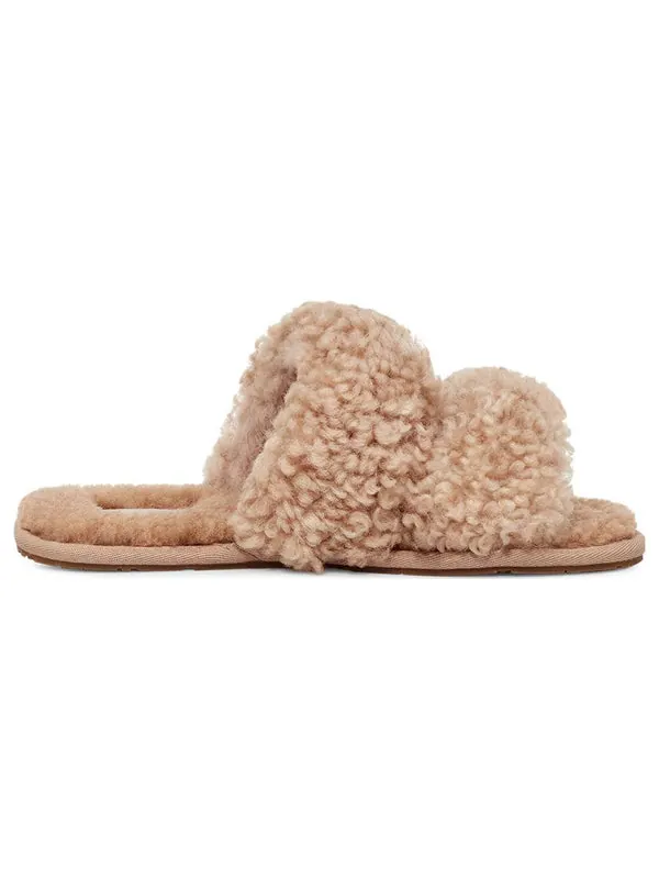 Тапочки maxi curly scuffetta 'sand' Ugg — изображение 2 из 4, бежевый
