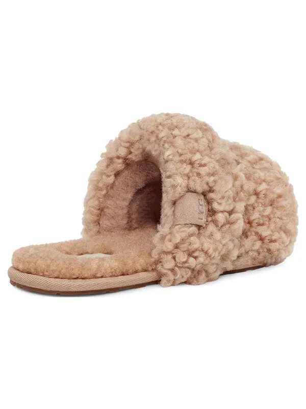 Тапочки maxi curly scuffetta 'sand' Ugg — изображение 4 из 4, бежевый