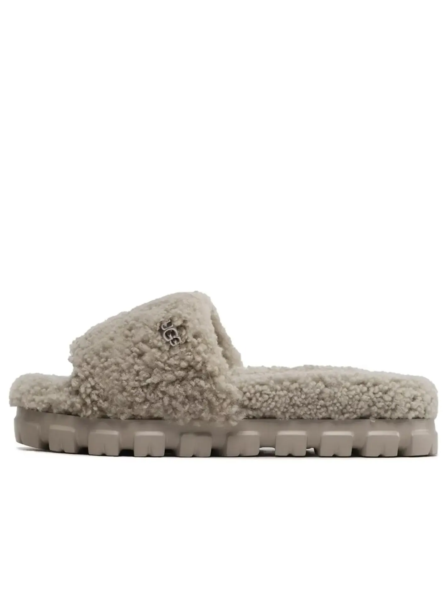 Шлепанцы (WMNS) UGG Cozetta Curly Slide 'Goat' — изображение 1 из 4, бежевый