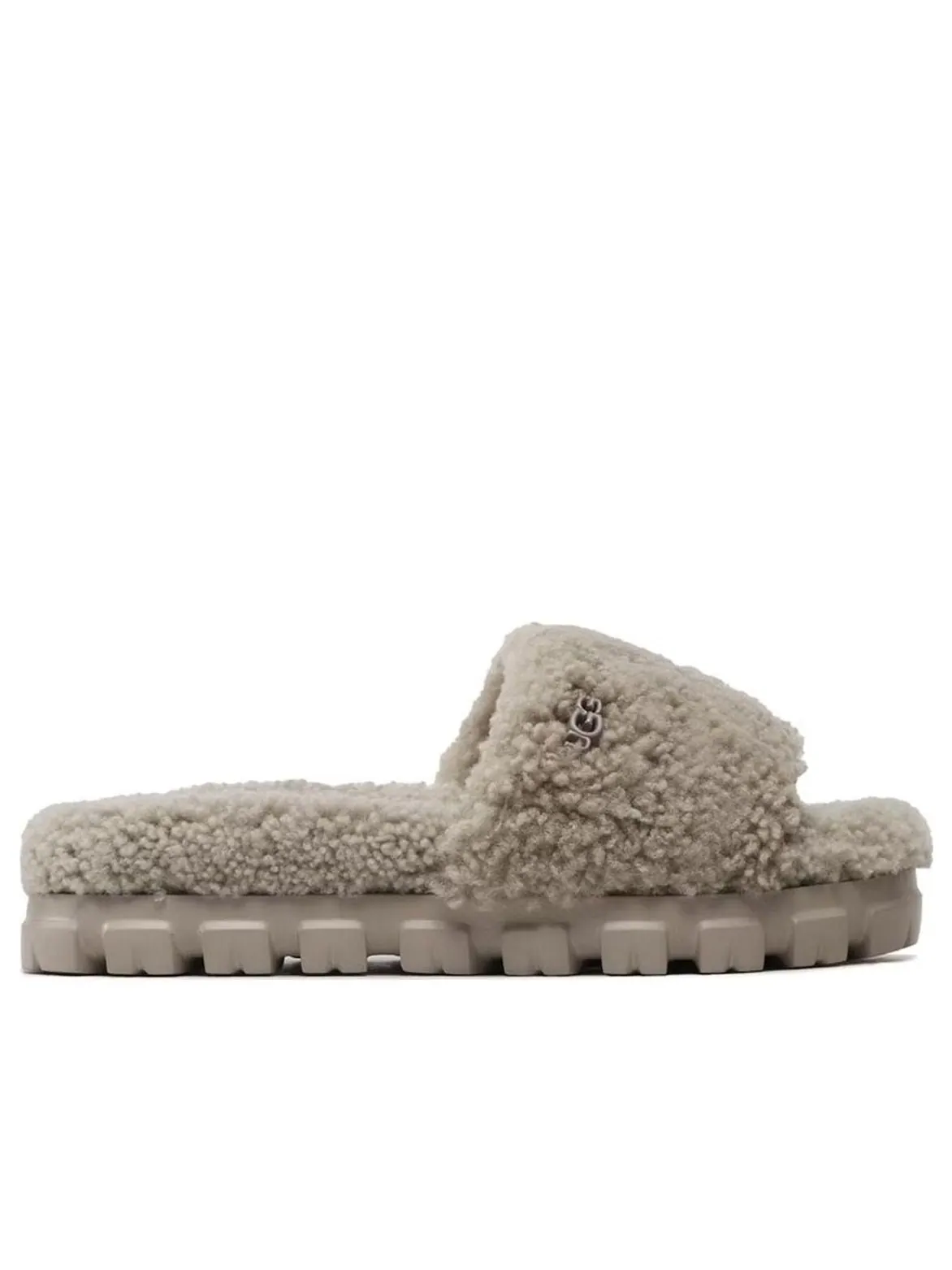 Шлепанцы (WMNS) UGG Cozetta Curly Slide 'Goat' — изображение 2 из 4, бежевый