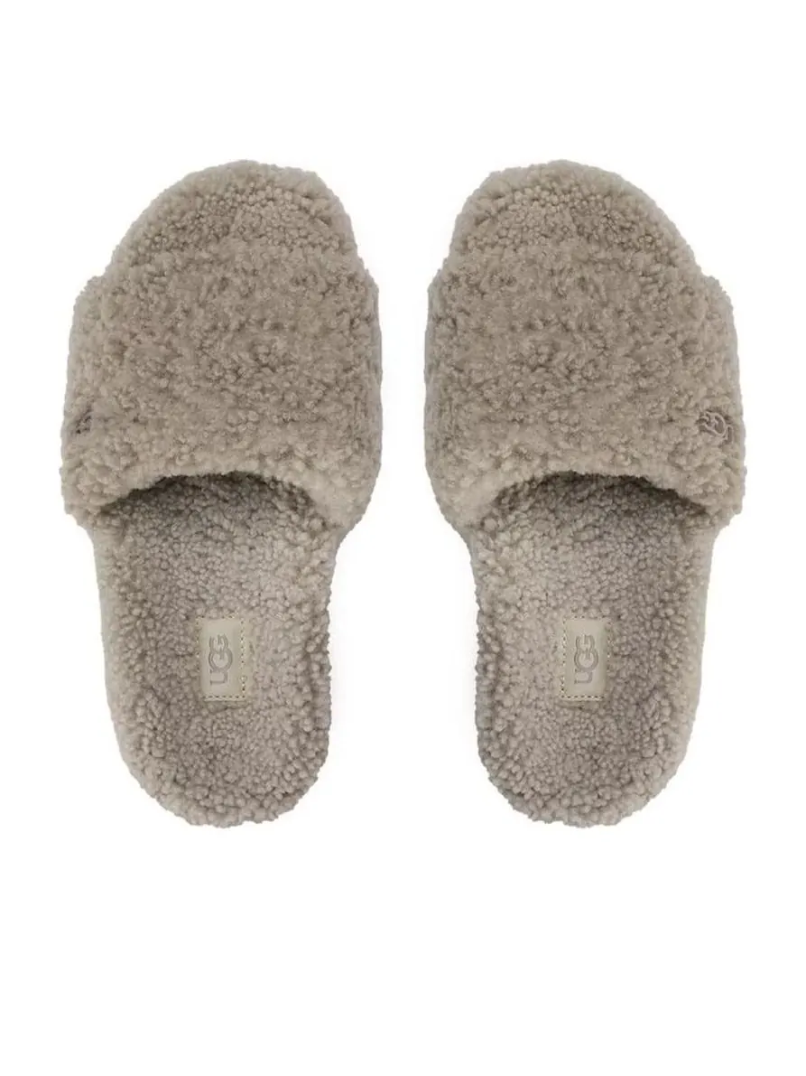 Шлепанцы (WMNS) UGG Cozetta Curly Slide 'Goat' — изображение 4 из 4, бежевый