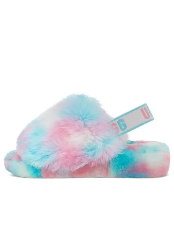Тапочки fluff yeah slide 'blue pink' Ugg — изображение 1 из 4, синий/розовый