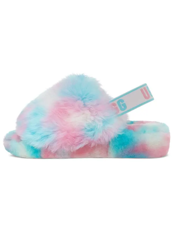 Тапочки fluff yeah slide 'blue pink' Ugg — изображение 2 из 4, синий/розовый