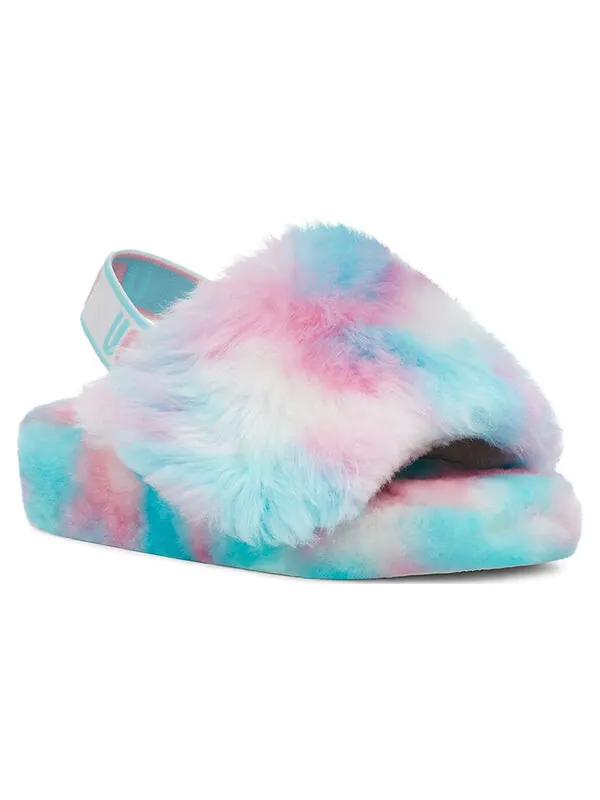 Тапочки fluff yeah slide 'blue pink' Ugg — изображение 4 из 4, синий/розовый