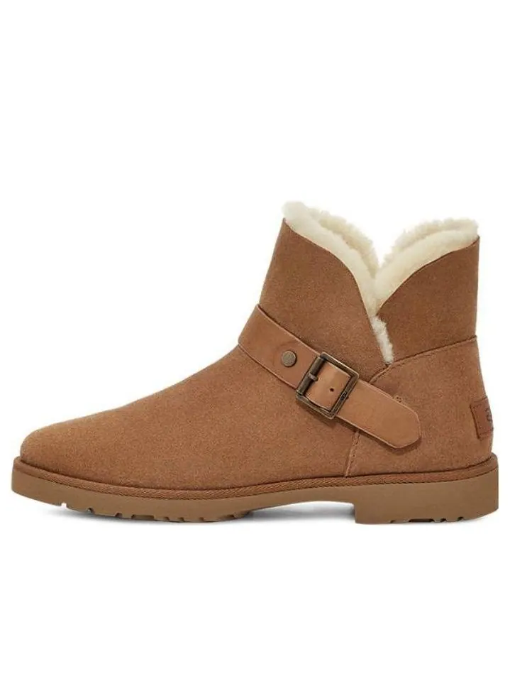 Ботинки зимние UGG WMNS Romely Short Buckle Boot — изображение 1 из 7, коричневый
