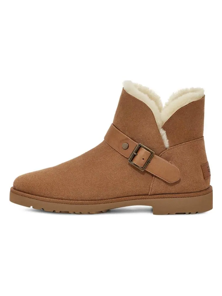 Ботинки зимние UGG WMNS Romely Short Buckle Boot — изображение 2 из 7, коричневый