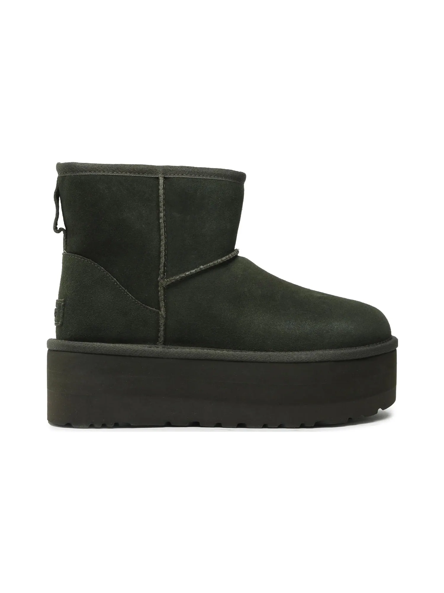 (WMNS) Классические мини-ботинки UGG на платформе 'Forest Night' — изображение 2 из 5, зеленый