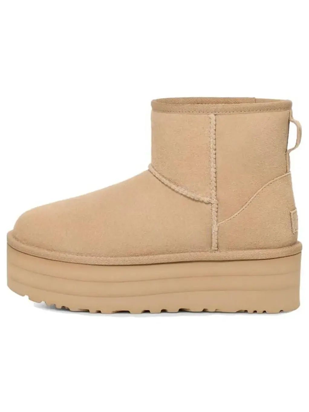 Угги (WMNS) UGG Classic Mini Platform 'Mustard Seed' — изображение 1 из 2, бежевый