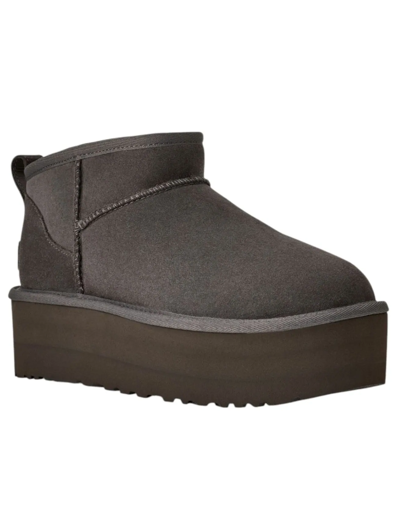 Ботинки (WMNS) UGG Classic Ultra Mini Platform Boots 'Charcoal Grey' — изображение 2 из 5, серый