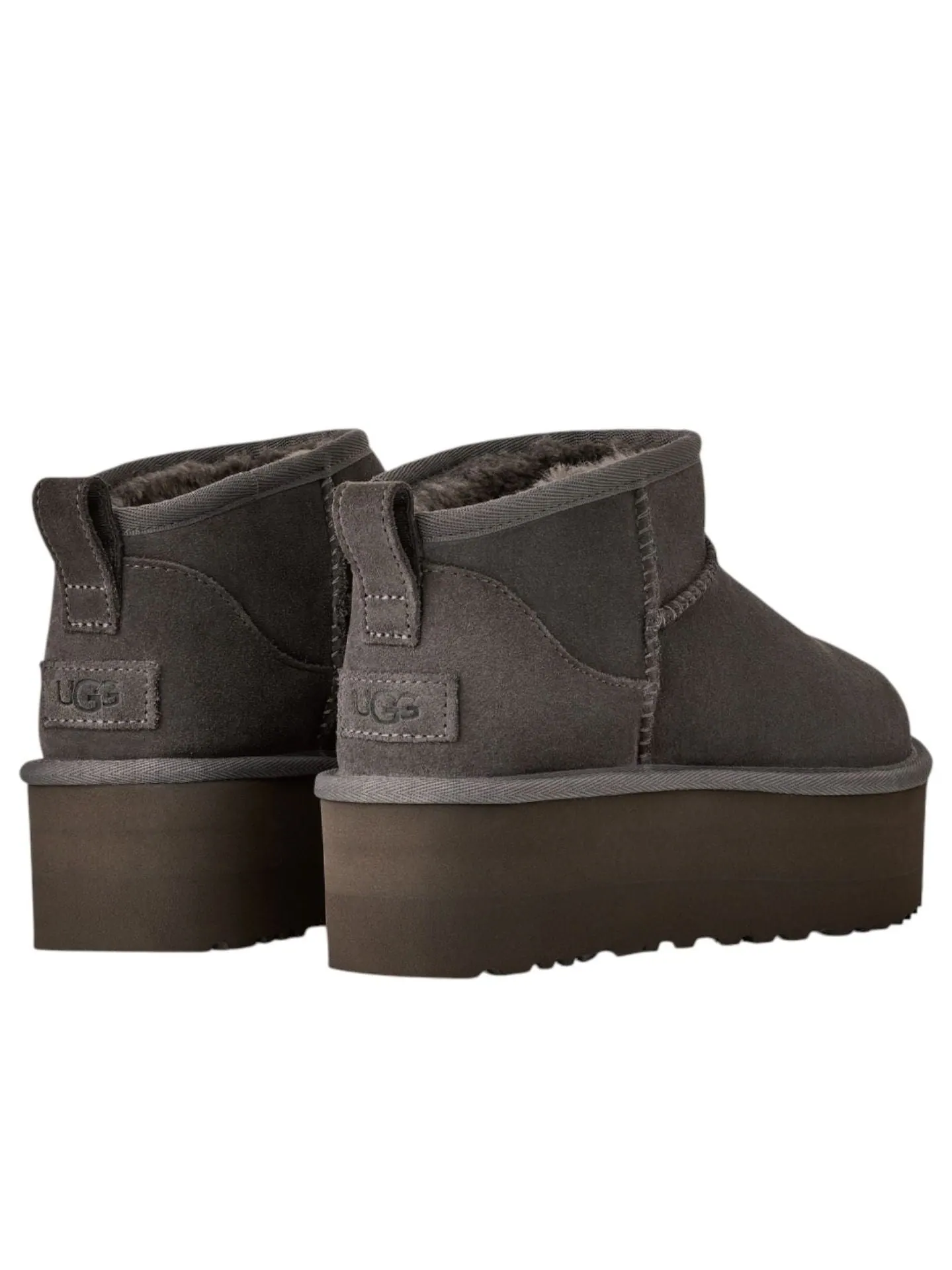 Ботинки (WMNS) UGG Classic Ultra Mini Platform Boots 'Charcoal Grey' — изображение 3 из 5, серый