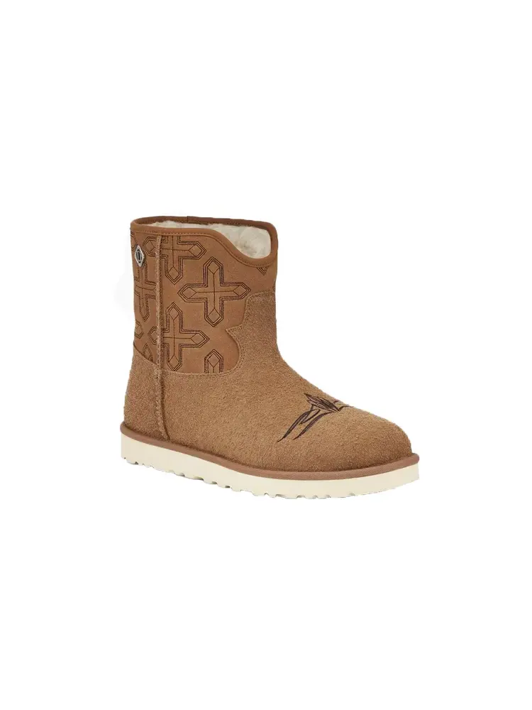 Мужские сапоги UGG x COTD замшевые с аппликацией — изображение 3 из 6, коричневый