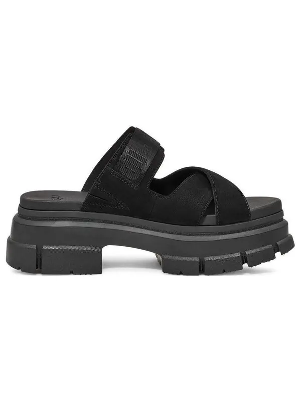 Сандалии ashton slide 'black' Ugg — изображение 2 из 4, черный