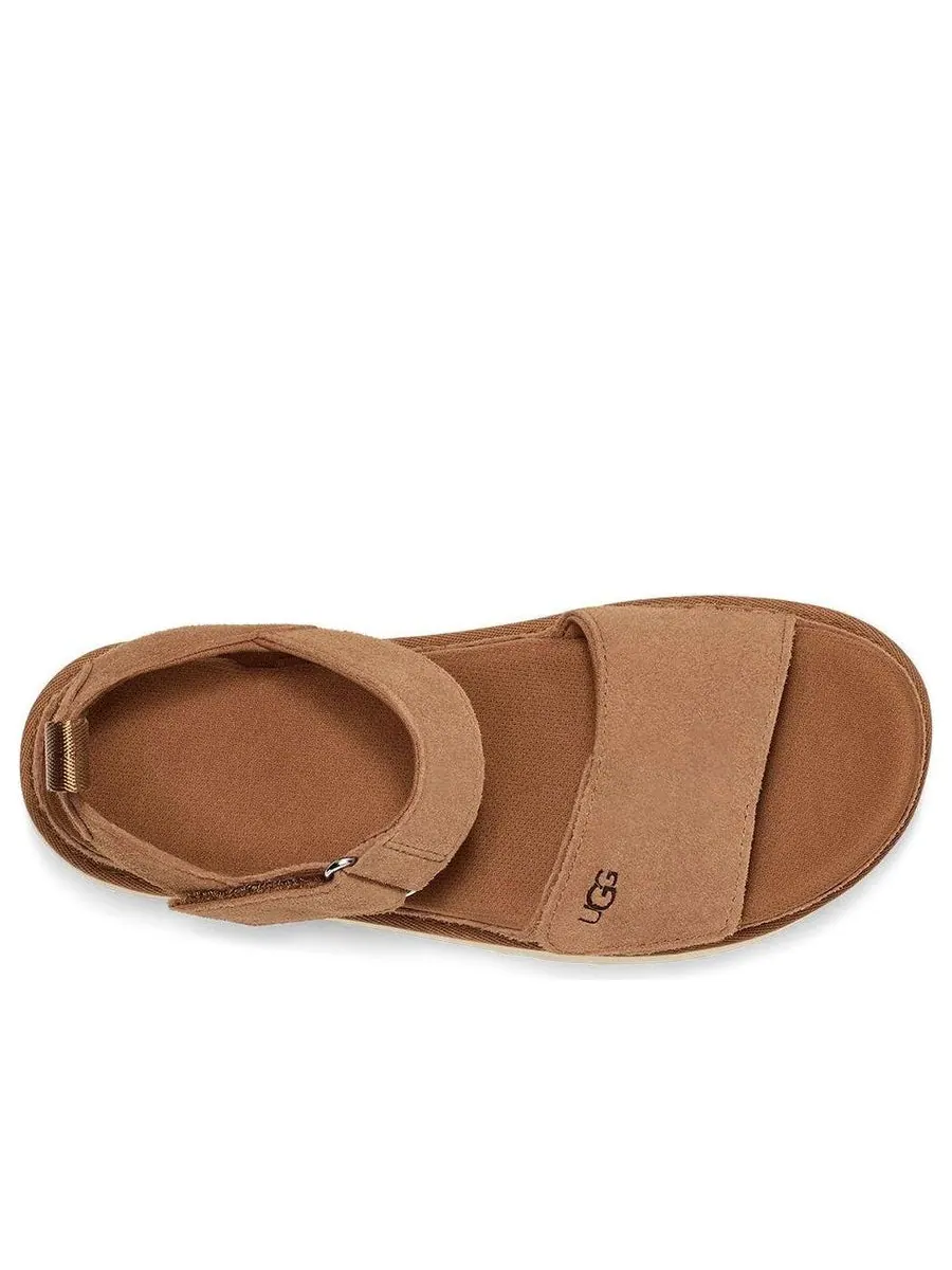 Сандалии (WMNS) UGG Goldenstar Platform Sandal 'Chestnut' — изображение 5 из 6, бежевый