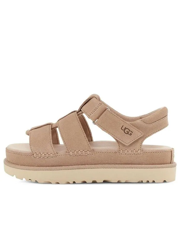 Сандалии (WMNS) UGG Goldenstar Strap Platform Sandal 'Driftwood' — изображение 1 из 4, бежевый
