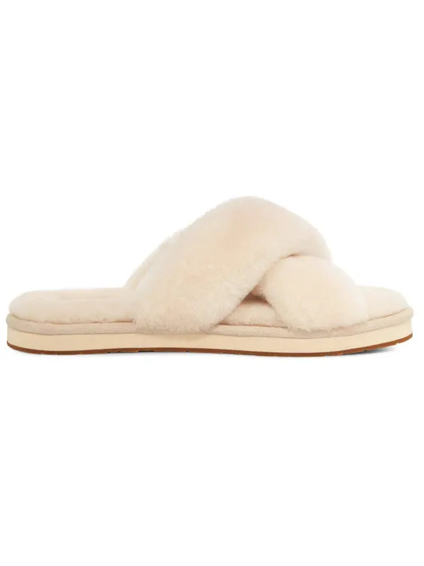 Тапочки ayana 'natural fluff' Ugg — изображение 3 из 4, бежевый