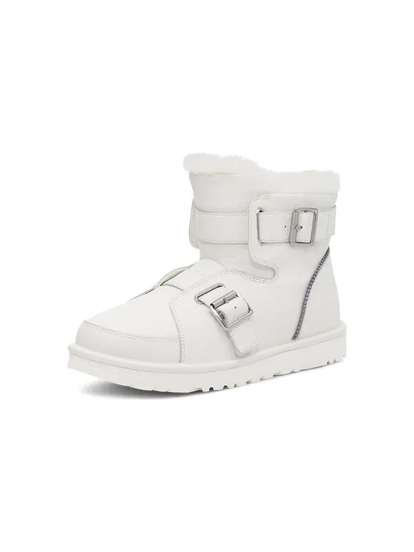Кроссовки мини-пряжка короткие ботинки Ugg — изображение 4 из 4, белый