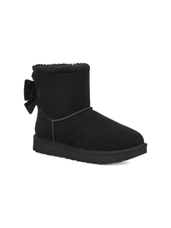 Кроссовки мини-бейли бант мятый бархатный ботинок Ugg — изображение 4 из 4, черный