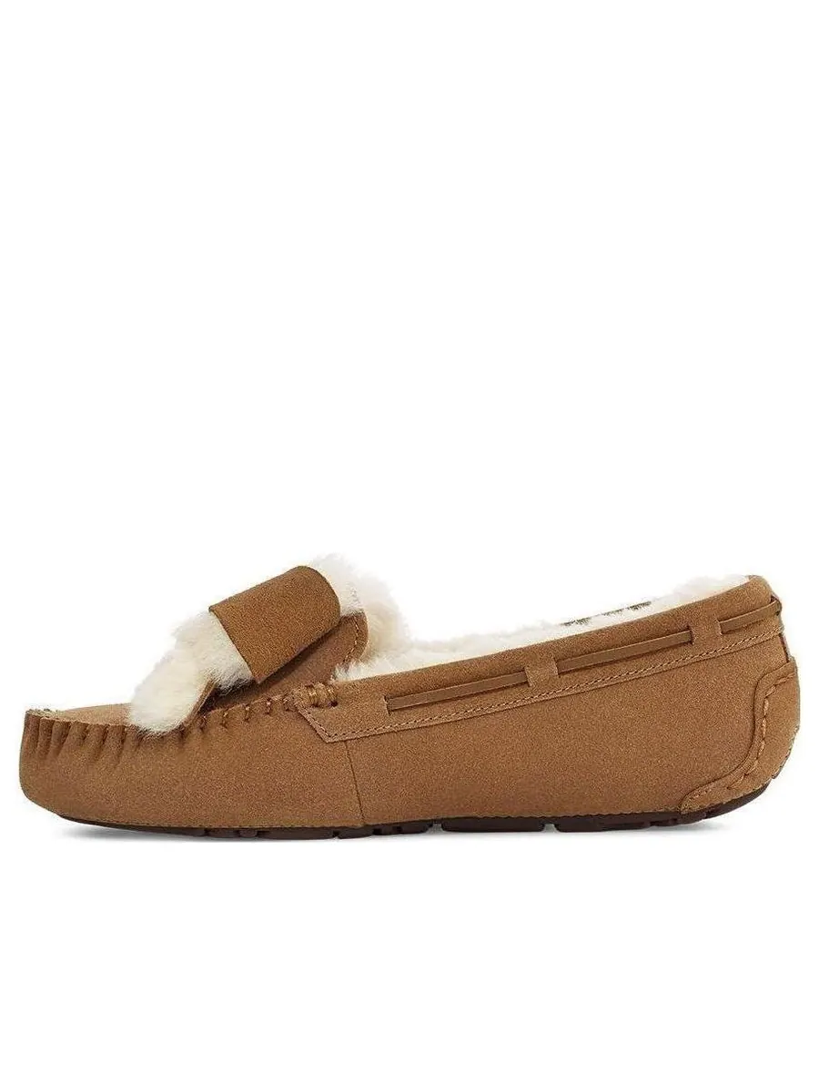 Кроссовки (WMNS) UGG Dakota Fur Bow 'Chestnut' — изображение 1 из 5, коричневый