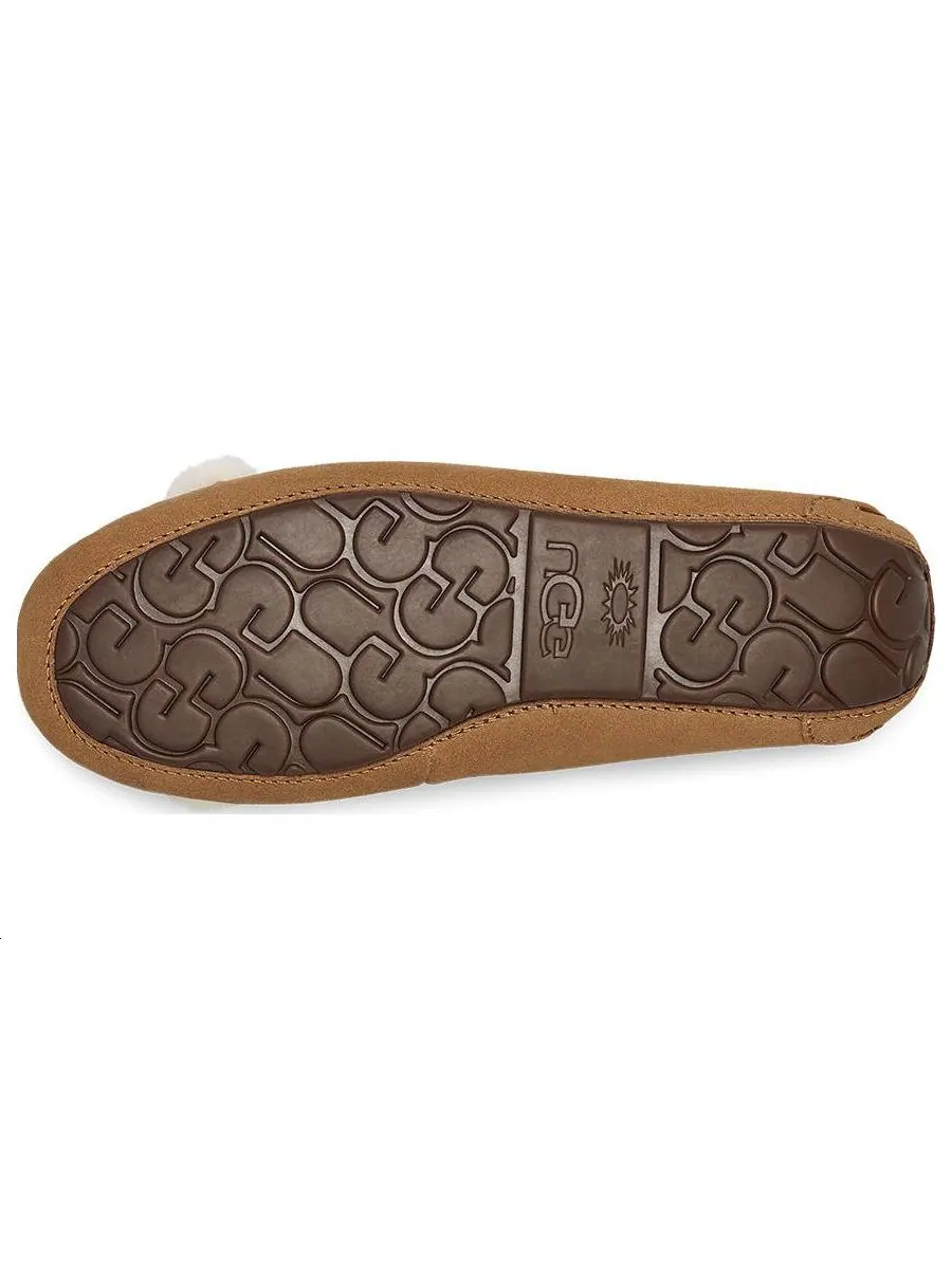 Кроссовки (WMNS) UGG Dakota Fur Bow 'Chestnut' — изображение 5 из 5, коричневый