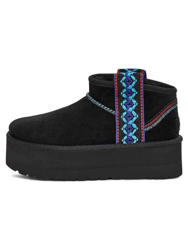 Кроссовки классические ультра мини плетеные plat Ugg — изображение 2 из 4, черный