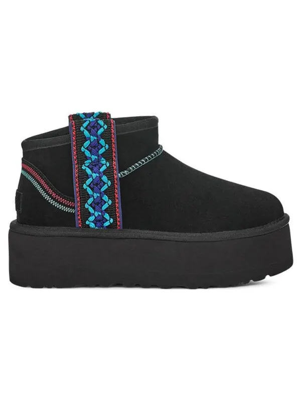 Кроссовки классические ультра мини плетеные plat Ugg — изображение 3 из 4, черный