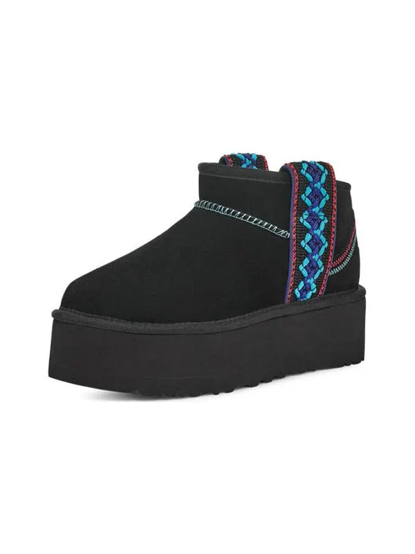 Кроссовки классические ультра мини плетеные plat Ugg — изображение 4 из 4, черный