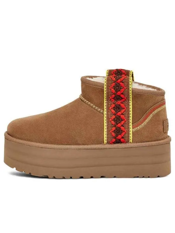Кроссовки classic ultra mini braid plat Ugg — изображение 1 из 4, коричневый