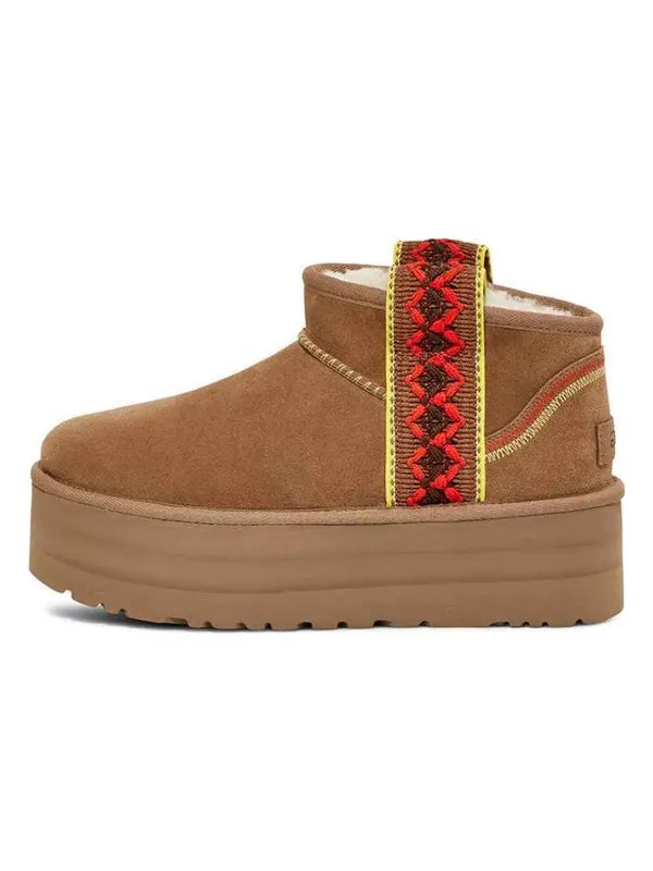Кроссовки classic ultra mini braid plat Ugg — изображение 2 из 4, коричневый