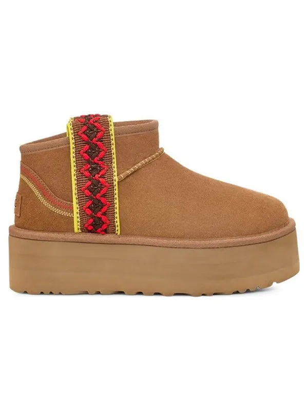 Кроссовки classic ultra mini braid plat Ugg — изображение 3 из 4, коричневый