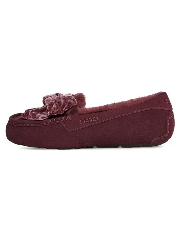 Кроссовки leisure fluff bow mini loafers 'tan velvet black' Ugg — изображение 3 из 4, бежевый//черный
