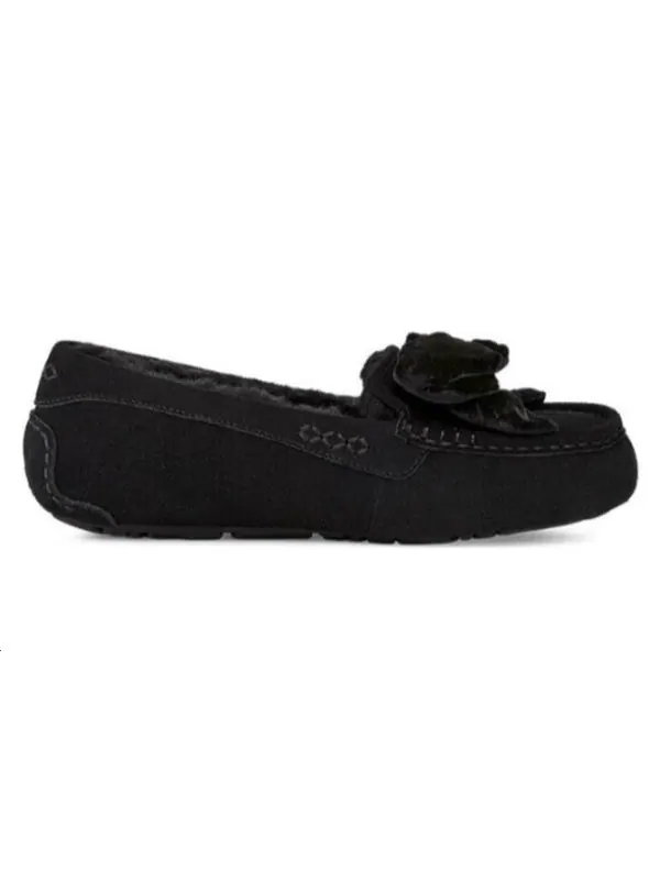 Кроссовки leisure fluff bow mini loafers 'tan velvet black' Ugg — изображение 4 из 4, бежевый//черный