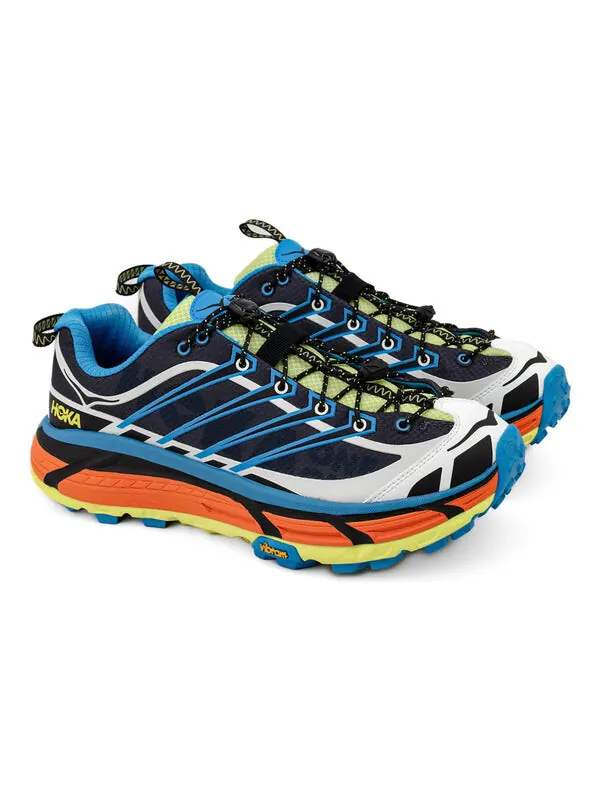 Кроссовки mafate three2 'black diva blue' Hoka One One — изображение 2 из 3, черный/синий/оранжевый