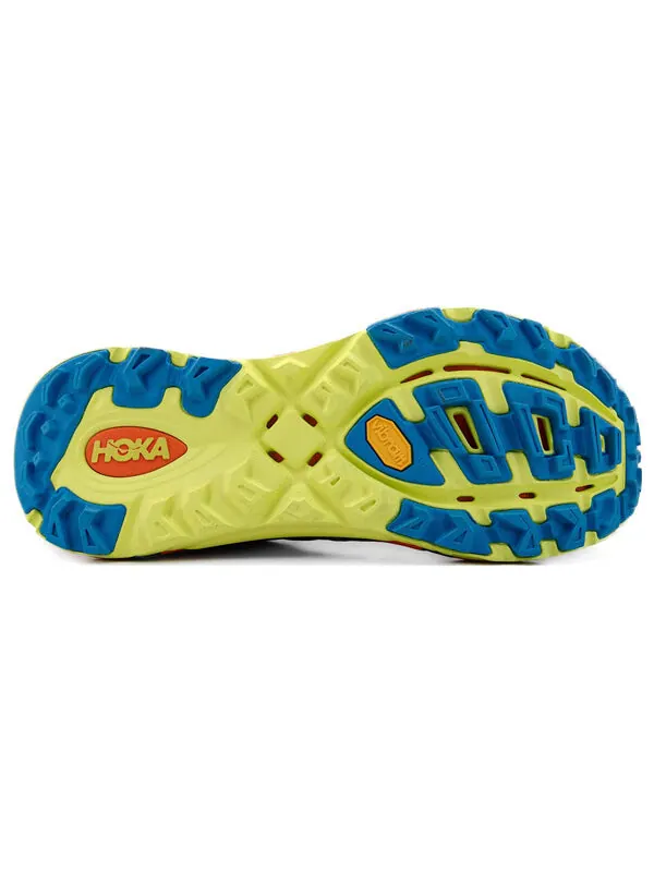 Кроссовки mafate three2 'black diva blue' Hoka One One — изображение 3 из 3, черный/синий/оранжевый