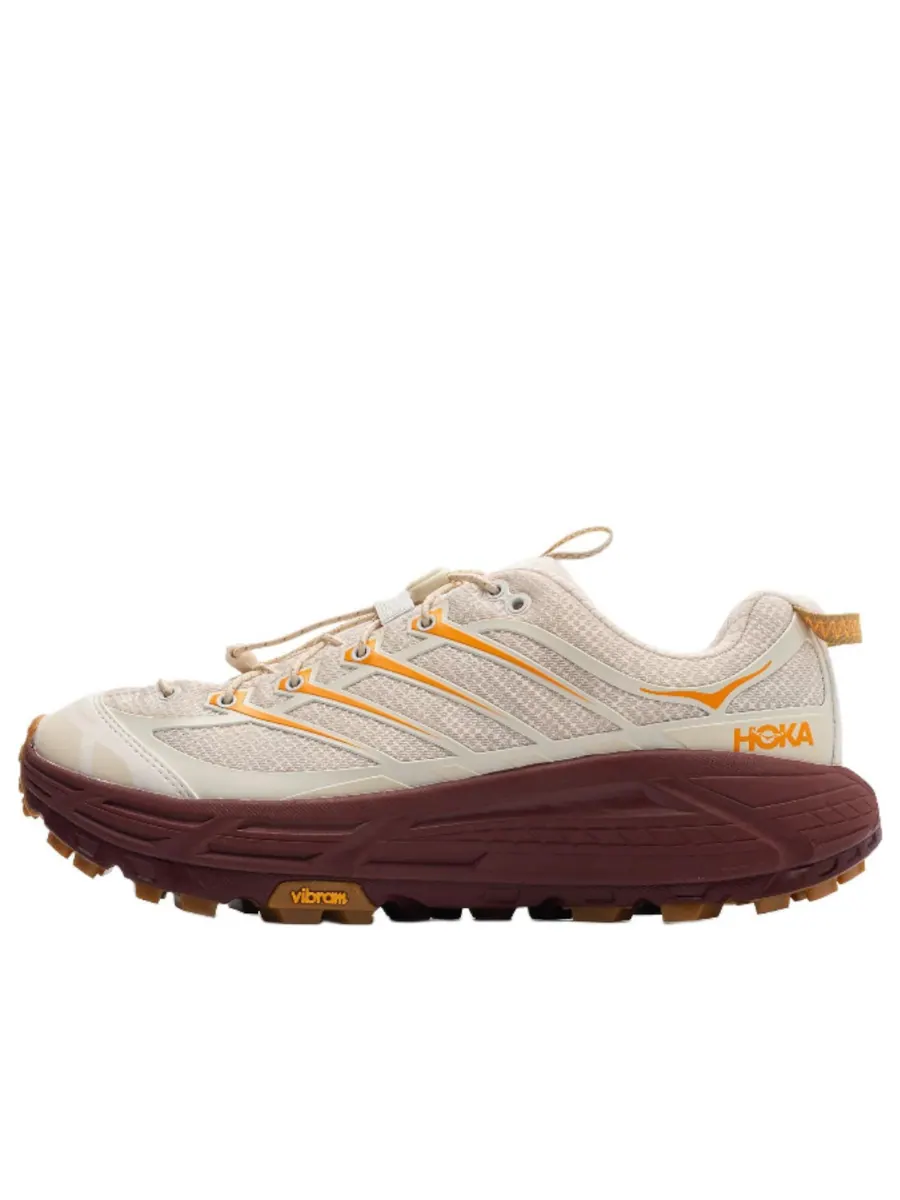 Кроссовки HOKA ONE ONE Mafate Three2 'Vanilla Varsity Burgundy' — изображение 1 из 4, бежевый