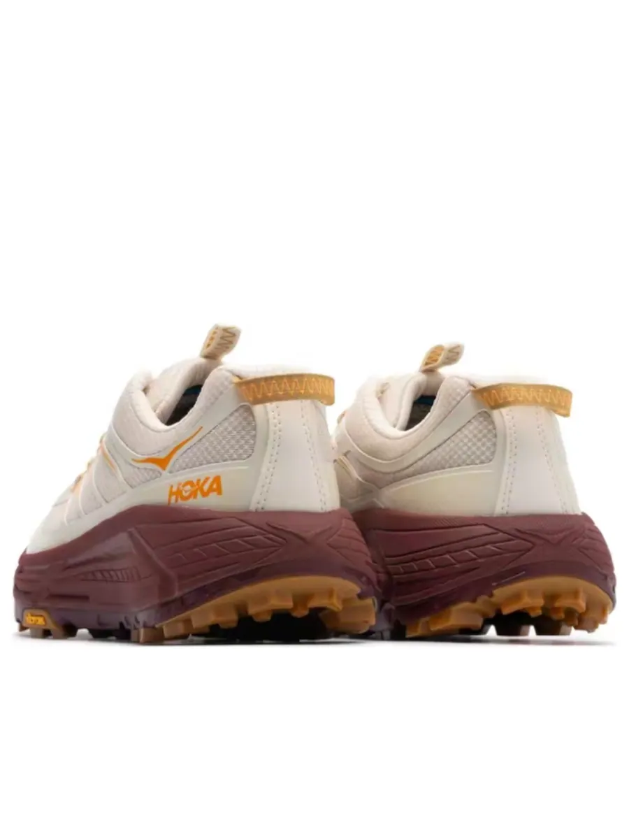 Кроссовки HOKA ONE ONE Mafate Three2 'Vanilla Varsity Burgundy' — изображение 3 из 4, бежевый