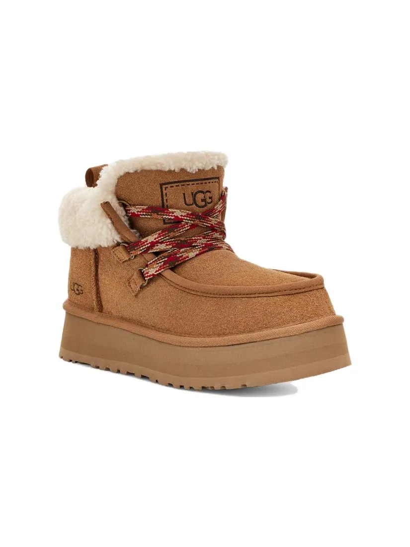 Кроссовки (WMNS) UGG Funkarra Cabin Cuff Boot 'Chestnut' — изображение 3 из 5, бежевый