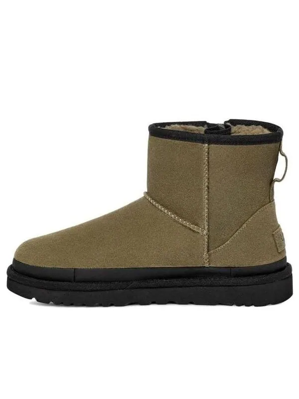 Кроссовки классические мини с застежкой-молнией и логотипом на ленте Ugg — изображение 1 из 4, зеленый
